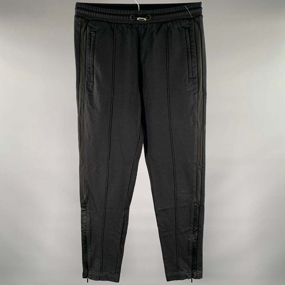 MONCLER Size S Black Cotton Pintuck Casual Pants